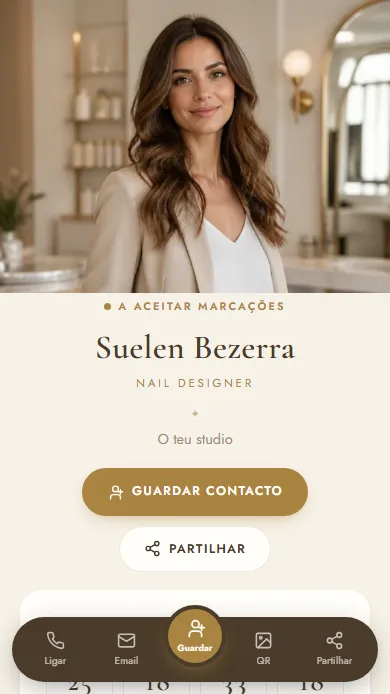 Template Atelier — pré-visualização do perfil