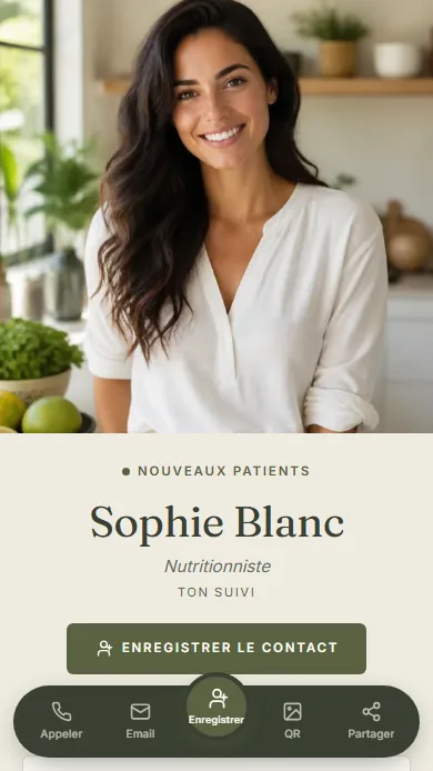 Template Botânica — aperçu du profil