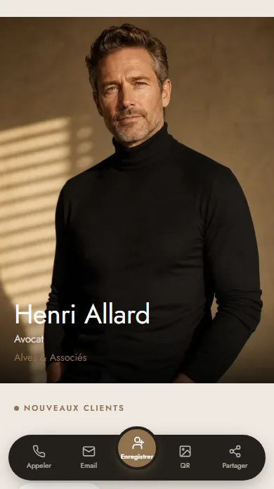 Template Clássico — aperçu du profil