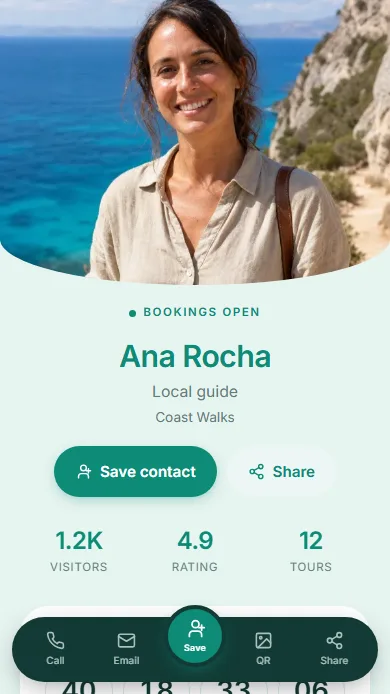 Costa template — profile preview