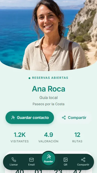 Plantilla Costa — vista previa del perfil