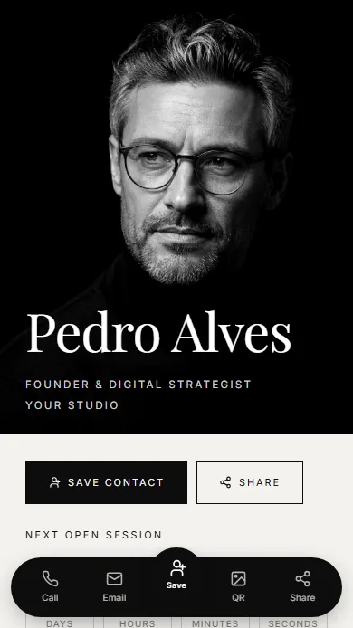Editorial template — profile preview