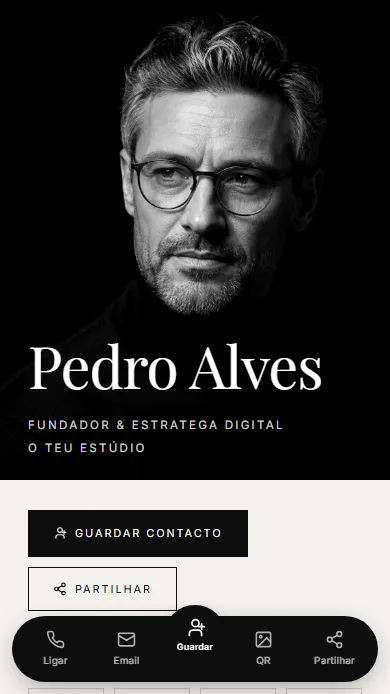 Template Editorial — pré-visualização do perfil
