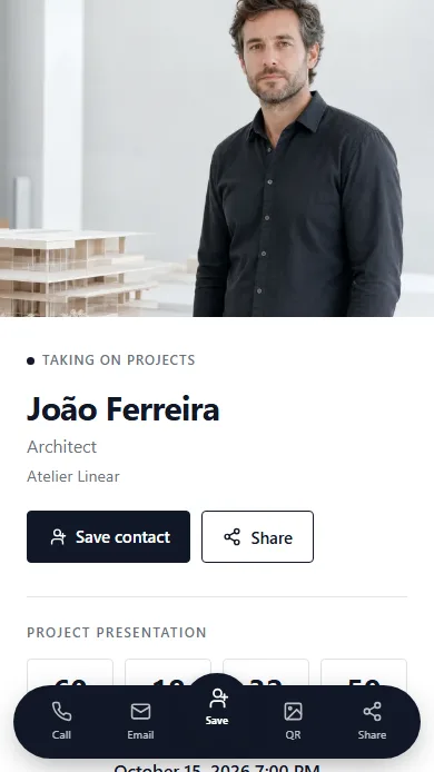 Linear template — profile preview