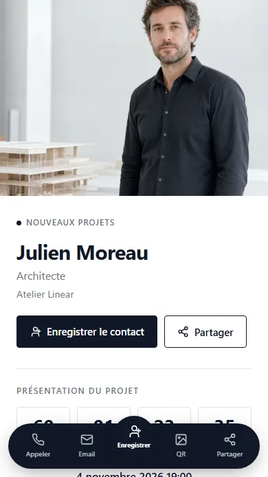 Template Linear — aperçu du profil