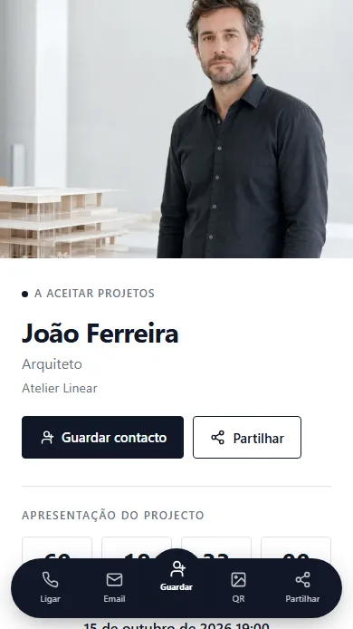 Template Linear — pré-visualização do perfil