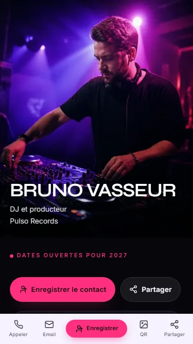 Template Pulso — aperçu du profil